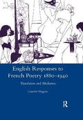Cover: English Responses to French Poetry 1880-1940 - Routledge