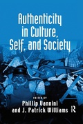Cover: Authenticity in Culture, Self, and Society - Routledge