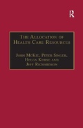 Cover: The Allocation of Health Care Resources - Routledge