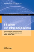Cover: E-Business and Telecommunications - Springer