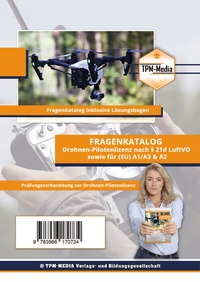 Abbildung von: Fragenkatalog für die Drohnenlizenz auch für A1/A2/A3 (Printversion/Buch) - TPM-Media Verlags & Bildungsgesellschaft (Zweigniederlassung Deutschland)