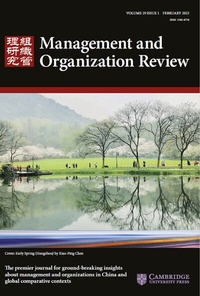 Abbildung von: Management and Organization Review - Cambridge University Press