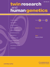 Abbildung von: Twin Research and Human Genetics - Cambridge University Press
