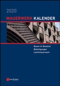 Cover: Mauerwerk-Kalender / Mauerwerk-Kalender 2020 - Ernst & Sohn
