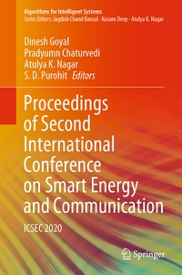 Enlarge image Cover: Proceedings of Second International Conference on Smart Energy and Communication - Springer