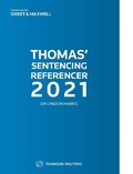 Cover: Thomas' Sentencing Referencer 2021 - Sweet & Maxwell