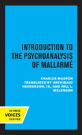 Cover: Introduction to the Psychoanalysis of Mallarme - University of California Press