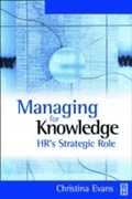 Cover: Managing for Knowledge - HR's Strategic Role - Routledge
