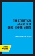 Cover: The Statistical Analysis of Quasi-Experiments - University of California Press