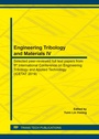 Cover: Engineering Tribology and Materials IV - Trans Tech Publications Ltd