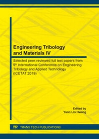Enlarge image Cover: Engineering Tribology and Materials IV - Trans Tech Publications Ltd