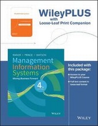 Enlarge image Cover: Management Information Systems, 4e Wileyplus Learning Space Registration Card + Loose-Leaf Print Companion - Wiley