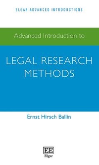 Enlarge image Cover: Advanced Introduction to Legal Research Methods - Edward Elgar Publishing