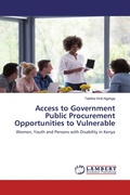 Cover: Access to Government Public Procurement Opportunities to Vulnerable - LAP Lambert Academic Publishing