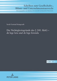 Abbildung von: Die Nichtigkeitsgruende des § 241 AktG - de lege lata und de lege ferenda - Peter Lang Verlag