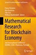 Cover: Mathematical Research for Blockchain Economy - Springer