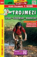 Cover: Trojmez&iacute; Cesko - Slovensko - Rakousko / Dreil&auml;ndereck Tschechien - Slowakei - &Ouml;sterreich (Radkarte 1:50.000) - SHOCart