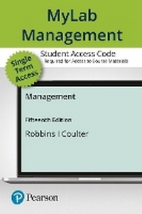 Enlarge image Cover: Mylab Management with Pearson Etext -- Access Card -- For Management - Pearson