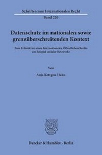 Abbildung von: Datenschutz im nationalen sowie grenzüberschreitenden Kontext. - Duncker & Humblot
