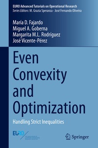 Enlarge image Cover: Even Convexity and Optimization - Springer