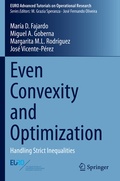 Cover: Even Convexity and Optimization - Springer