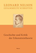 Cover: Geschichte und Kritik der Erkenntnistheorie - Meiner