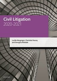 Abbildung von: Civil Litigation 2020-2021 - Oxford University Press