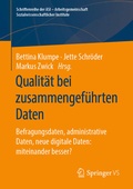Cover: Qualit&auml;t bei zusammengef&uuml;hrten Daten - Springer VS