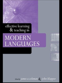 Enlarge image Cover: Effective Learning and Teaching in Modern Languages - Routledge