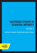 Cover: California Studies in Classical Antiquity, Volume 6 - University of California Press