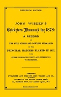 Cover: Wisden Cricketers' Almanack 1878 - Wisden