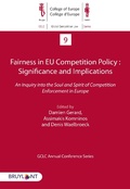 Cover: Fairness in EU Competition Policy : Significance and Implications - Bruylant