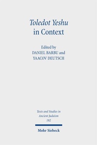 Enlarge image Cover: Toledot Yeshu in Context - Mohr Siebeck