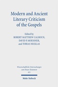 Cover: Modern and Ancient Literary Criticism of the Gospels - Mohr Siebeck