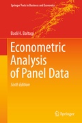 Cover: Econometric Analysis of Panel Data - Springer