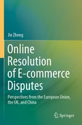 Cover: Online Resolution of E-commerce Disputes - Springer