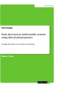 Cover: Fault detection in multivariable systems using directional properties - GRIN Verlag