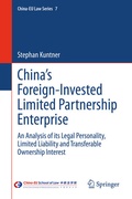 Cover: China's Foreign-Invested Limited Partnership Enterprise - Springer
