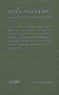 Abbildung von: Hofmannsthal Jahrbuch zur Europäischen Moderne - Rombach Wissenschaft
