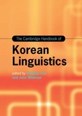 Cover: The Cambridge Handbook of Korean Linguistics - Cambridge University Press