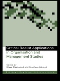 Cover: Critical Realist Applications in Organisation and Management Studies - Routledge