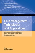 Cover: Data Management Technologies and Applications - Springer