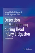 Cover: Detection of Malingering during Head Injury Litigation - Springer