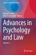 Cover: Advances in Psychology and Law - Springer