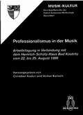 Cover: Professionalismus in der Musik - Brill Deutschland