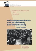 Cover: Verfassungspatriotismus - Zum 50. Geburtstag einer Wortsch&ouml;pfung - Akademie f&uuml;r Politische Bildung