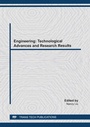 Cover: Engineering: Technological Advances and Research Results - Trans Tech Publications Ltd