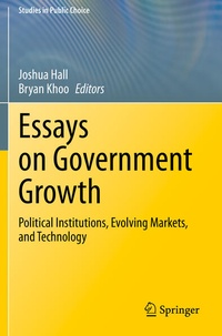 Enlarge image Cover: Essays on Government Growth - Springer