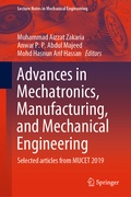 Cover: Advances in Mechatronics, Manufacturing, and Mechanical Engineering - Springer