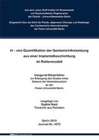 Abbildung von: In-vivo Quantifikation der Gentamicinfreisetzung aus einer Implantatbeschichtung im Rattenmodell - Mensch & Buch